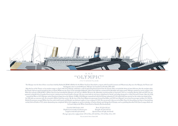 H.M.T. Olympic (1917 - port side)