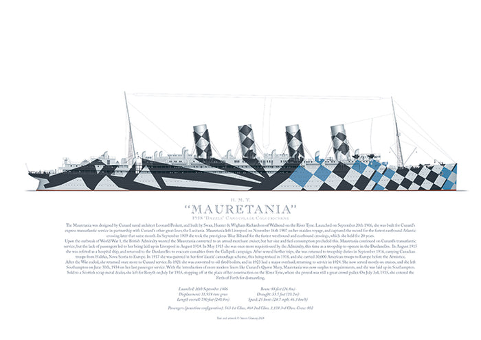 H.M.T. Mauretania (1918 - starboard side)