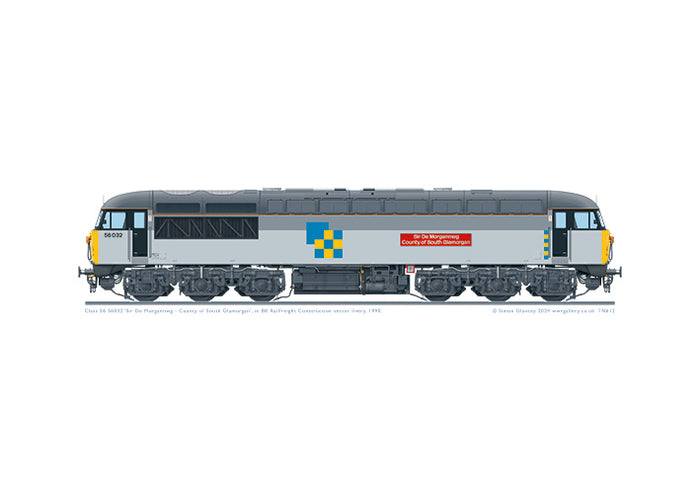 Class 56 56032 'Sir De Morgannwg - County of South Glamorgan' Railfreight Construction